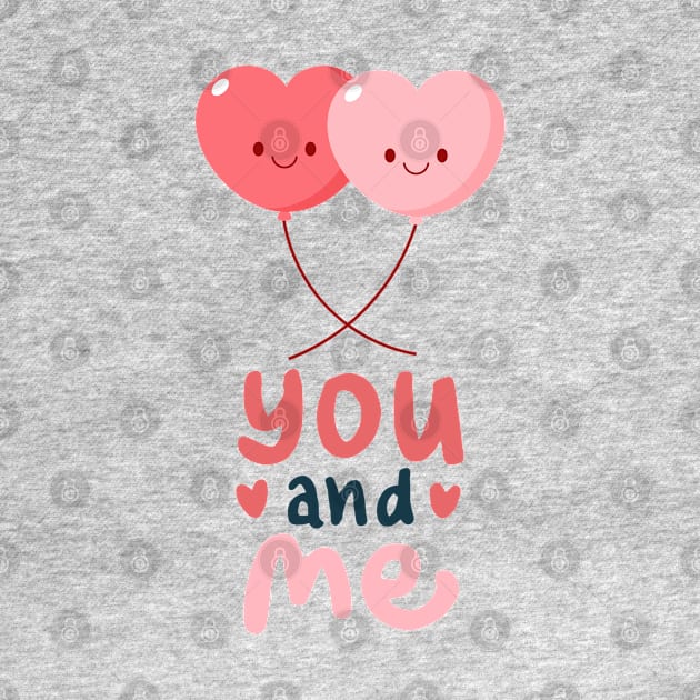 Couple love - Balloons Hearts - You and ME by O.M design
